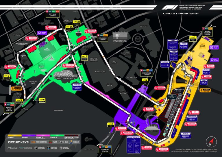 F1 Singapore GP Friday: Full Schedule, Weather Update & Viewing Guide 7 singapore f1 grandstand guide sportsnet holidays F1 Singapore GP Friday: Full Schedule, Weather Update & Viewing Guide